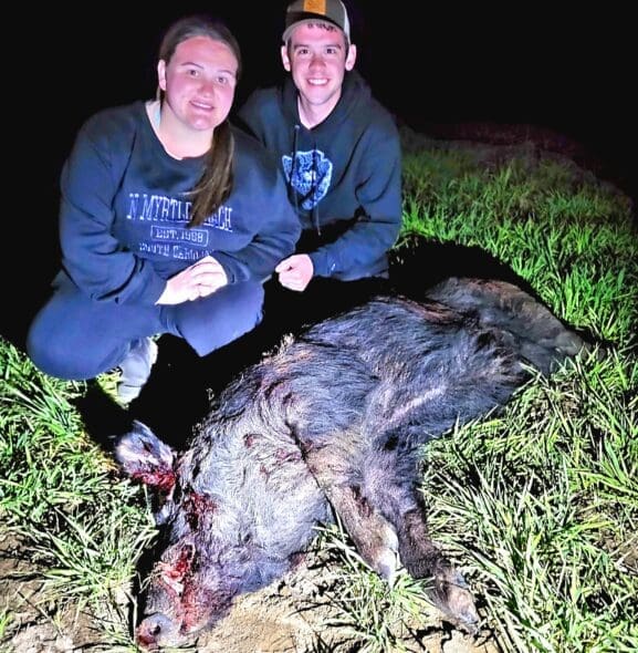 night vision hog hunting